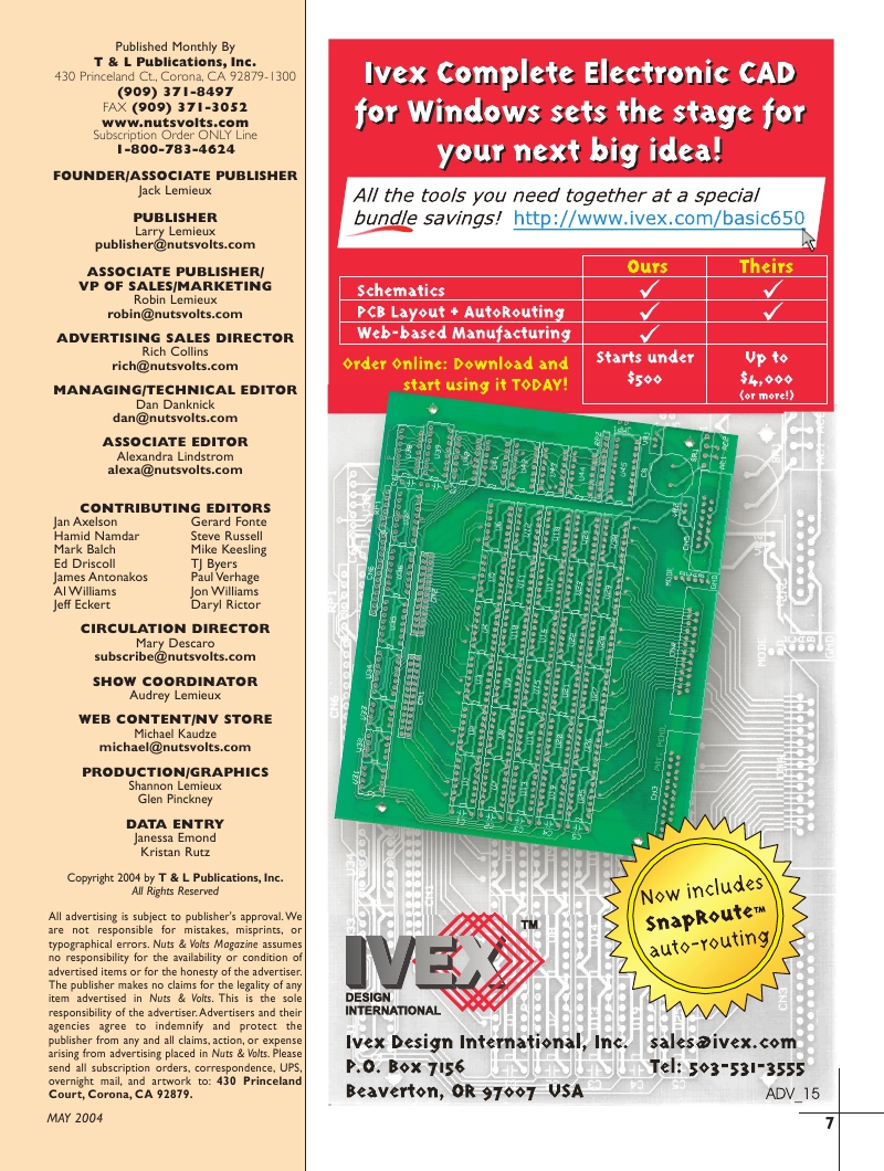 Nuts and Volts 2004-05